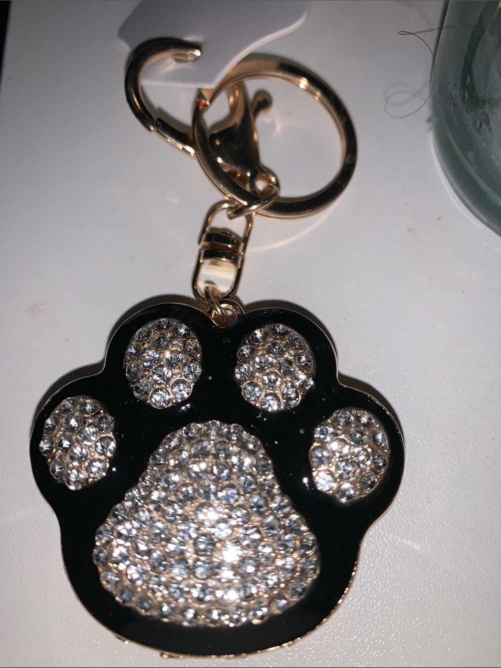 Crystal Paw purse/bag charm Keychain